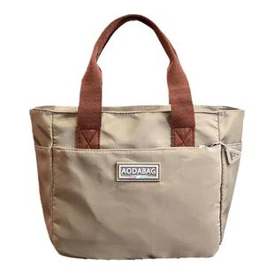 2025新款时尚女士手提包上班通勤外出手提袋纯色妈妈包洋气小拎包