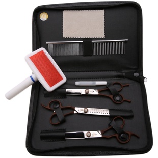 玄鸟专业左手宠物剪刀套装鱼骨剪牙剪直剪弯剪狗狗美容师修毛剃毛