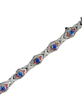 Mr.Bling定制蓝粉色全视之眼手链