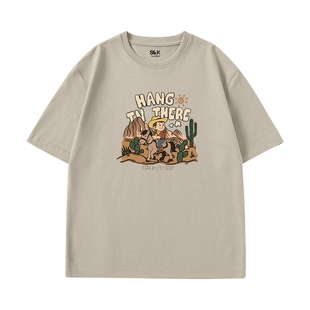 班尼路S&K青少年动漫印花短袖男款宽松纯棉t恤男夏季圆领上衣潮A