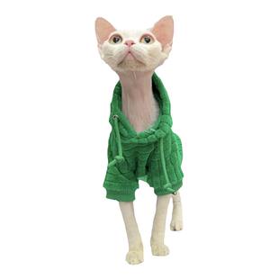设计师面料潮牌卫衣弹力无毛猫衣服德文衣服斯芬克斯猫任发财