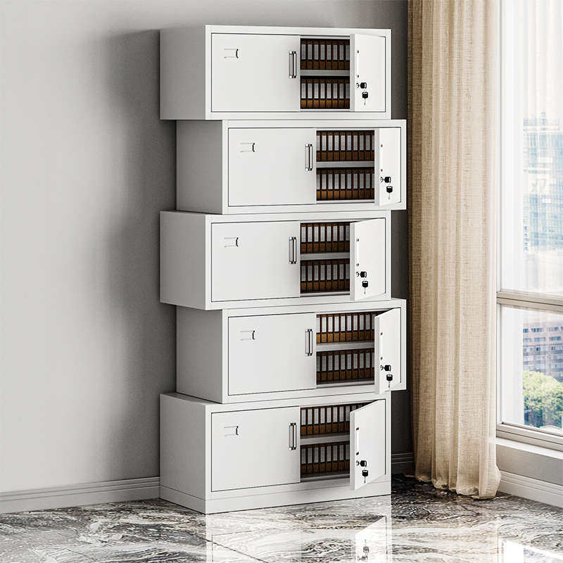 分体五节档案柜铁皮文件柜办公室财务资料凭证柜多层带锁矮柜顶柜