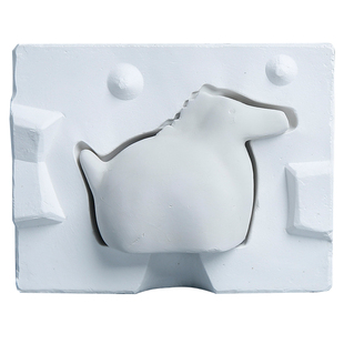 陶艺石膏模具 十二生肖卡通动物注浆摆件景德镇陶瓷倒浆老虎模子