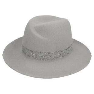 Lion~初雪的日子 高级挑缝纯羊毛呢宽檐中折礼帽毡帽秋冬男女