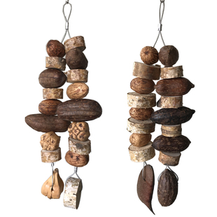 大中小型鹦鹉啃咬玩具天然原木野果杂锦灰鸡折中葵等体型用品用具