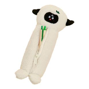 vanwalk出走可爱毛绒动物高颜值ins风笔袋毛茸茸超火网红新款大容量初中生中学生高中小学生女生文具袋化妆包