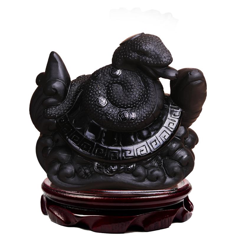 五行缺水补水玄武摆件水神龙龟蛇