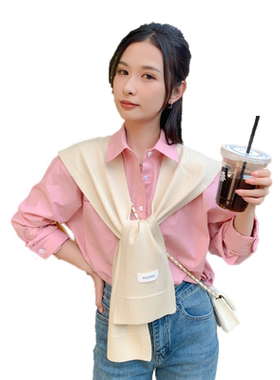 唯莎伦四季交叉免打结披肩