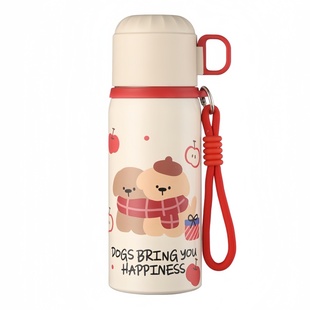 女生2025新款高颜值保温杯女孩子专用便携式儿童学生双饮吸管水杯