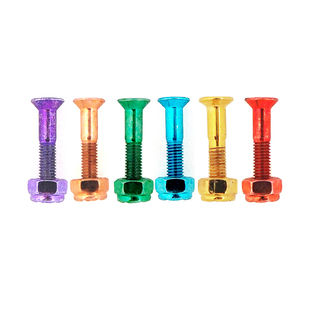滑板桥钉BOLTS陆地冲浪板长板双翘配件彩色沉头桥钉平头内6角桥钉