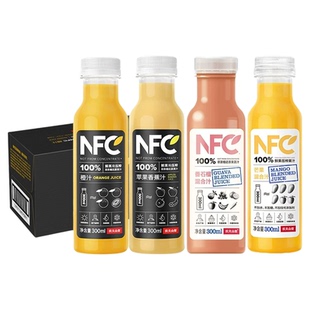 农夫山泉nfc果汁鲜榨橙汁饮料300ml*24瓶整箱芒果汁番石榴汁特价