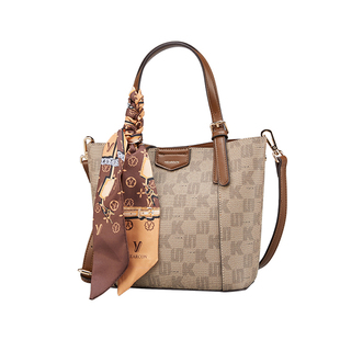 意尔康菜篮子包老花手提妈妈包新款百搭通勤托特包斜挎包女包