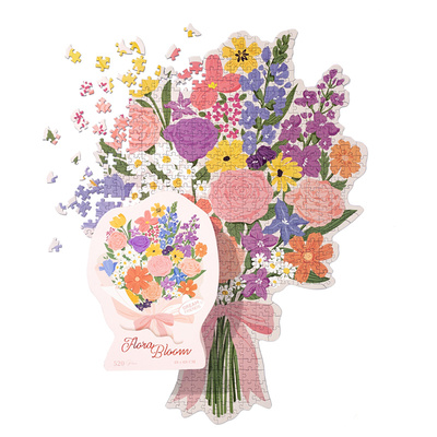 Dreamfriends肯研繁花入怀ar拼图520片异形益智送女友闺蜜礼物