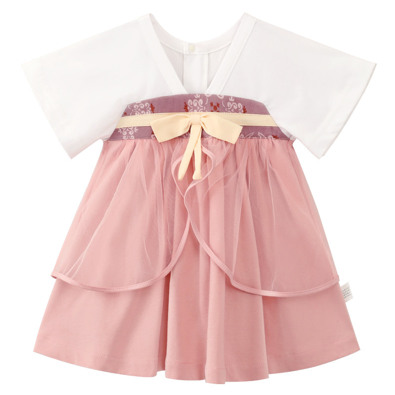 龙喜年夏女宝可爱国风生日礼服裙