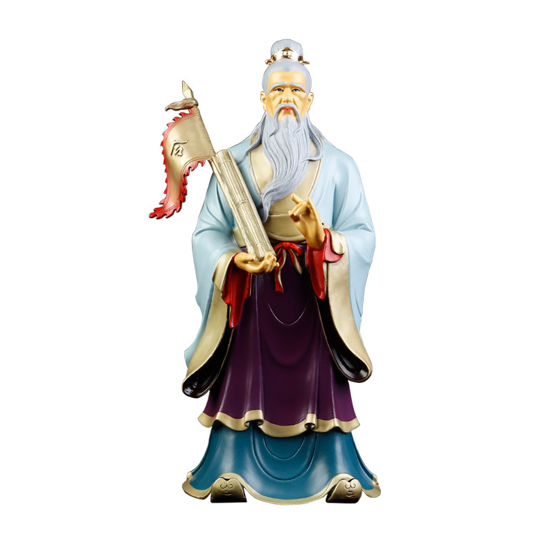 鬼谷子神像台湾纯铜彩绘摆件