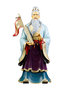 鬼谷子神像台湾纯铜彩绘摆件