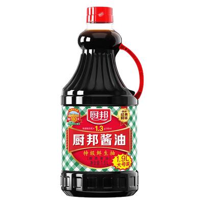 厨邦酱油1.9L大瓶特级酿造生抽