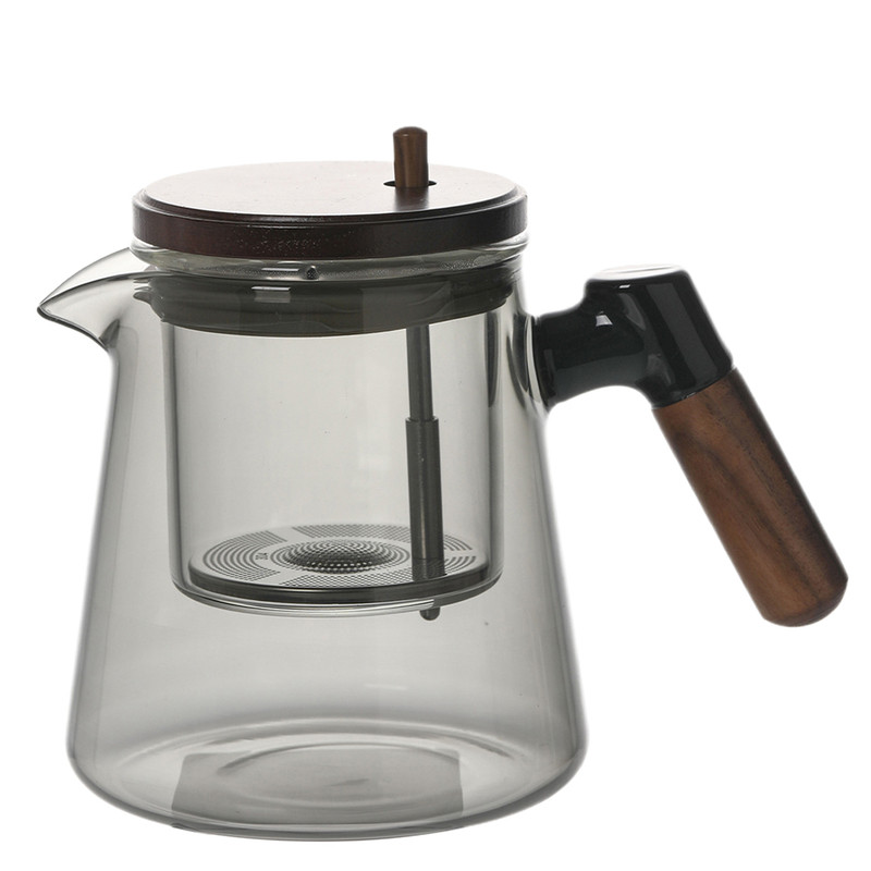 加厚玻璃飘逸杯一键滤茶泡茶壶