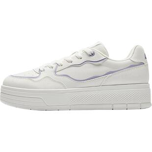 安踏果冻丨厚底增高板鞋女鞋春季新款小白鞋百搭运动 122538037