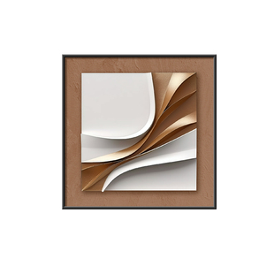 抽象艺术卧室装饰画莫兰迪立体线条餐厅组合挂画现代简约床头壁画