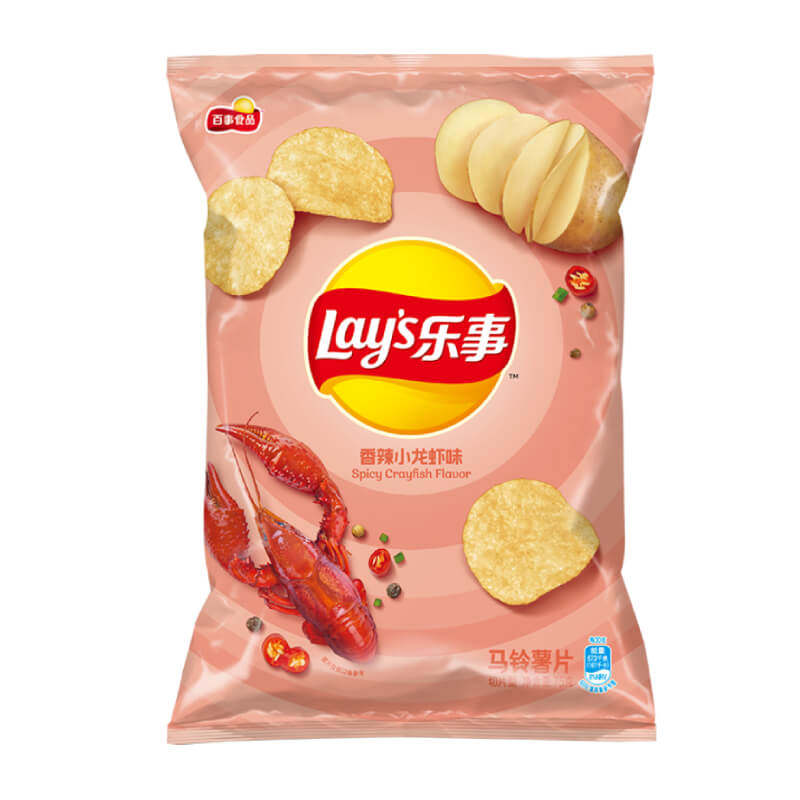 乐事薯片大包麻辣小龙虾味70g薯片