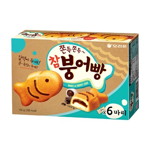 韩国进口好丽友打糕鱼小鱼糯糯巧克力糯米夹心打糕儿童小蛋糕零食