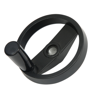 铝合金手轮机床手轮可折叠手柄圆形双辐条胶木轮100 125 160 200