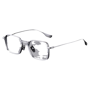 日系纯钛眼镜架男配玻璃镜片超轻可配有度数近视眼镜大脸复古方框