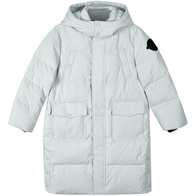 斯凯奇男女童长款抗菌羽绒外套