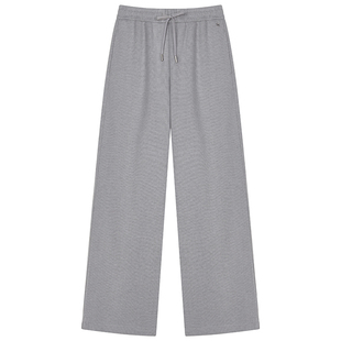 TeenieWeenie小熊女装秋冬季简约通勤时尚宽松舒适直筒裤卫裤长裤