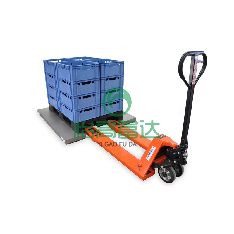 1吨E型固定剪叉式升降平台 电动液压E形托盘升降机对接叉车地牛