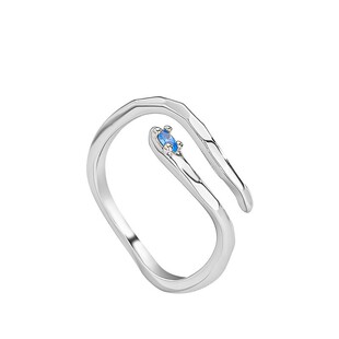 冷淡风灵蛇缠绕戒指女精致百搭指环轻奢高级感小众设计食指戒饰品