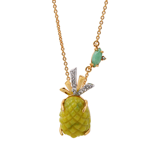 鬼才设计师菠萝项链女原创设计小众水果短款锁骨链闺蜜女友礼物