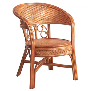 天然真藤藤椅休闲椅家用三件套椅子茶几棋牌老人椅五件套餐桌椅