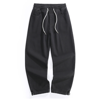 四色可选复古风宽松直筒牛仔长裤