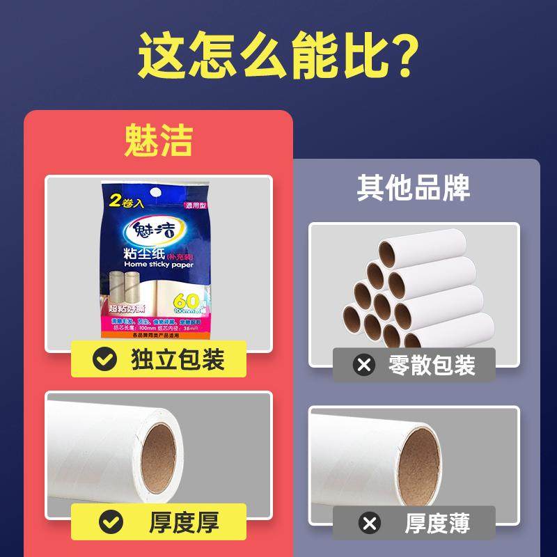 粘毛器滚筒可撕式衣服衣物强力沾尘滚轮黏贴粘毛神器滚撕粘纸滚子