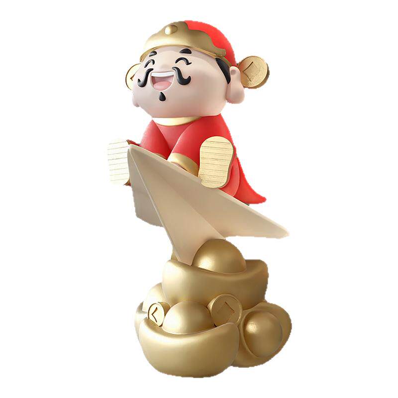 高级感国潮财神爷落地摆件