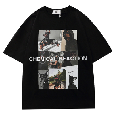 美式街头嘻哈印花圆领短袖T恤