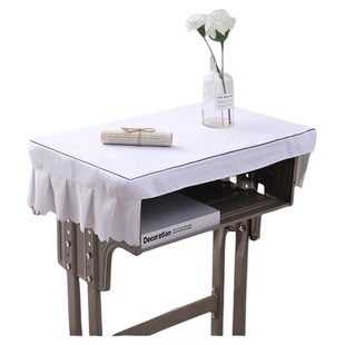 课桌桌布桌套桌罩学校小学生套罩垫蓝色教室课桌套白色防水长方形