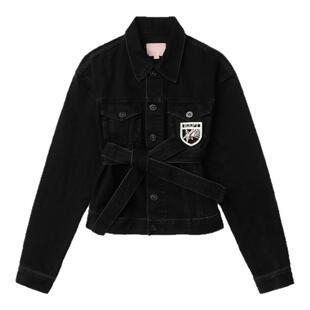 IT BAPY女装合身牛仔夹克新款时尚率性饰腰带翻领外套JK7286XN