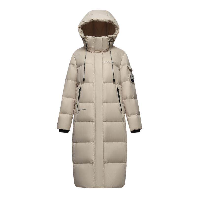 韩版长款羽绒服雪中飞连帽