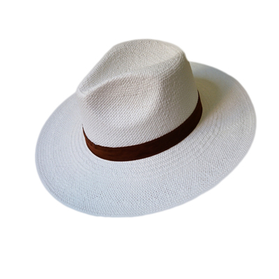 巴拿马逛街简约女夏天平檐编织帽