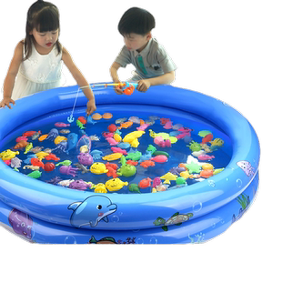 钓鱼玩具儿童益智1到3两岁男宝宝周岁礼物磁吸钓捞鱼戏水池竿游戏