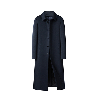 皮尔卡丹羊绒大衣男士羊毛过膝