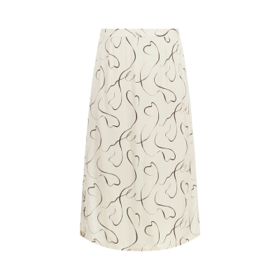 素芭雅奢线形印花半裙