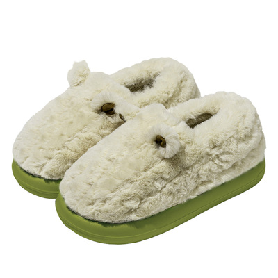 女士包跟棉拖鞋冬季新款