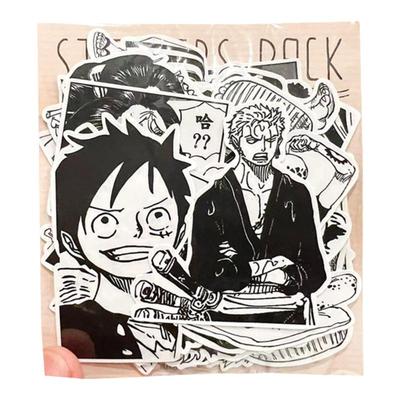 手帐贴纸黑白海贼王原画款