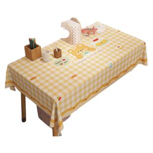 桌布ins风格子宿舍卧室学习桌桌布简约高颜值客厅餐桌布花朵桌布