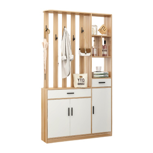 门口玄关柜新型客厅隔断双面门厅柜入户一体鞋柜挂衣架置物收纳柜