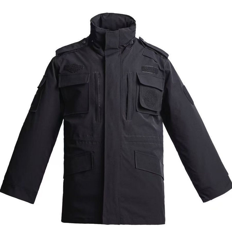 2025藏蓝色速干保安棉服大衣